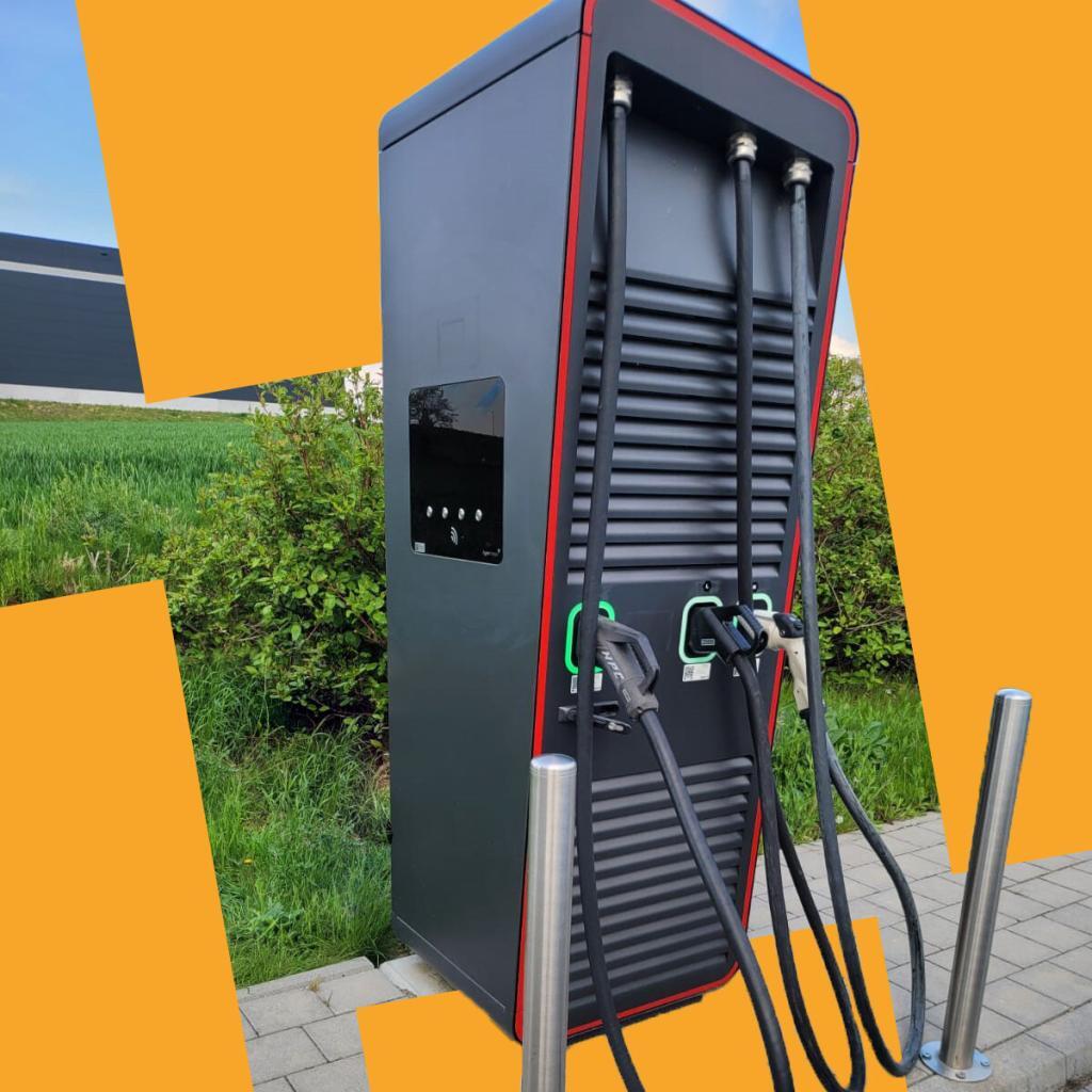 Dunkelgraue Ladestation